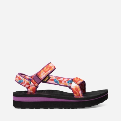 Teva Midform Universal - Women's Teva Sandals - Black / Multicolor | India (XMFY26718)